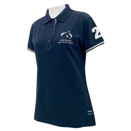 Design 5 Button Women's Polo Shirt Embroidered Logo Women's Fitted Waist Polo Hem Slit Design Pony Club P1363 Design 5 Button Women's Polo Shirt Embroidered Logo Women's Fitted Waist Polo Hem Slit Design Pony Club P1363